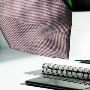 CK CHOCOLATE DRESS TIE 100% Silk Brown